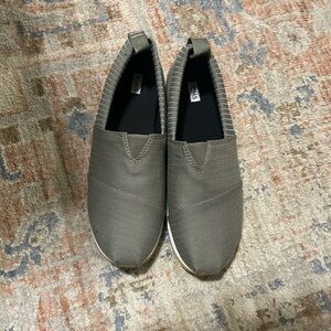 Toms Olive Slip-On Loafers